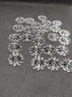 Vintage Lot Of 25 Clear Glass Crystal Rosette Flowers Chandelier Lamp Part 3 4 