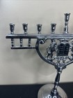 Chromium Hanukkah Menorah Cromwell Silver Corp Lions Of Judah Torah Tablets