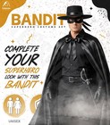 Mexican Zorro Bandit Black Costume Set Bandit Hat Eyemask   Cape Halloween Set