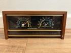 Vintage Airguide Barometer Hygrometer Weather Station Wood Case Usa Mid Century