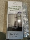 Popular Bath Heavy Duty Vinyl Shower Curtain Liner Clear Mildew Resistant  Open