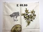 Vtg Purolino Tea Towels 100  Linen Olives Tree Oil Salad Kitchen Italy Made New