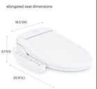 Brondell Heated Seat Bidet Seat W  Dryer  White Elongated Side Controls