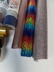 Heat Transfer Vinyl Htv Iron-on Lot Of 15 Cricut Siser Glitter Assorted