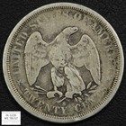 1875 S Silver Twenty Cent Piece 20c - Twenty Cent - Popular Type Coin