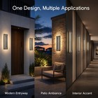 2 Pack 24  Modern Outdoor Led Wall Light Exterior Sconce Porch 3-tier Fixture