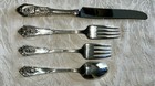 Rose Point By Wallace 4 Piece Setting  Steeling Silver  No Monogram