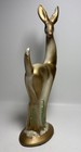 Vintage 12  Ceramic Pottery Hand Painted Christmas Deer Figurine
