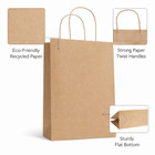 Brown Kraft Paper Shopping Bags W Handles Recycled Retail Gift Bags Bulk