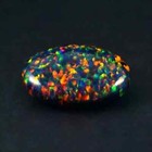 Natural Black Fire Opal Oval Cabochon 15 Ct A  Australian Loose Gemstone