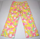 Vintage Pants Lilly Pulitzer Size W32 60s Pink Flower Sunshine Lined Made Usa