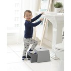 Toddler Step Stool 2-in-1 Boost Nesting Design Adjustable Height Non-slip Gray