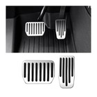 Car Foot Pedal Pads Set  2pcs Aluminum Vehicle Accelerator Pedal Silver