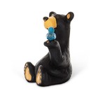  minni  The Bear W bluebird Miniature Figurine Black Bear Jeff Fleming Cabin