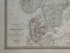 Sweden Monarchy-kingdom Of Denmark 1837 Andriveau Large Antique Map 19th Cent
