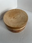 Handmade Turned Wooden Salad Bowl Light   Dark Wood