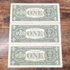  1 Federal Reserve Notes  Lot Of 3 Sequential And Uncirculated 