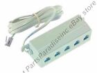 Rj11 5way jack female Y t splitter phone telephone 6p4c 4wire 7ft Cable cord
