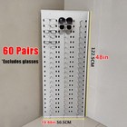 Retail Sunglasses Display Organizer Wall-mounted Rack W  Hooks For 60 Eyeglasses
