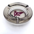 Vintage Glass Ashtray Thunderbird Hotel   Casino Las Vegas Nevada 