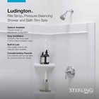Kohler Sterling Ludington Tub And Shower Trim Package 1 75 Gpm Brushed Nickel