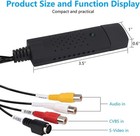 Usb 2 0 Video Capture Card Vhs To Digital Converter For Pc Mac