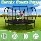 Trampoline Outdoor 14ft Safety Enclosure Net Ladder Astm Approved Recreational