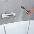 Brushed Nickel Wall Mount Bathtub Faucet Bath Tub Tap Set W sus Handheld Sprayer