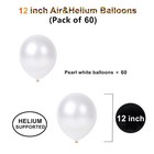 12 Inch Pearl White Latex Balloons  60 Pcs Thick Whiteballoons For Party Deco   