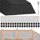 151 Pcs Aluminum Deck Balusters  Hollow Round Aluminum Deck Railing With Scre   