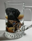 Wildlife Beer Mug Glass Hunting Dog Black Lab  Goose Mallard Duck Men   s Gift