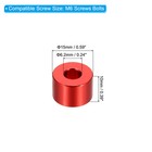 6pcs M6 Aluminum Spacers Metal Spacers 6 2mm Id X 15mm Od X 10mm L Red