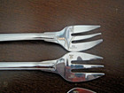 Set Of 6 Vendome   Arcantia Christofle Silverplate 5 3 4  Oyster shrimp Forks