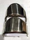 New Western Cowboy Boot Heel Guard Plain Silver - 1 1 4 h - Pair   Set
