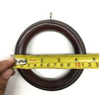Pack Of Ten - Styled Curtain Rings For 3    Wood Pole For Window Drapes - Mahogany