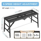 Daolift Heavy Duty Scaffolding Platform 15 75 x59 05  Portable Cap 660lb 31-47 h