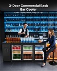 Vevor 19 6 Cu ft Back Bar Cooler 71  Commercial Beverage Refrigerator Glass Door