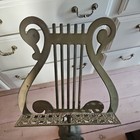 Amazing Antique Solid Brass Music Stand Musical Conductor Decor Restaurant Event