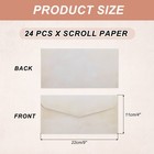 24 Packs Envelopes Vintage Aged Paper White Brown Gradient-9 X 4 Inch