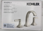 Kohler Riverly Modern Widespread Bathroom Sink Faucet Brushed Nickel Finish Nob
