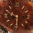 Vintage Lacquered 15    Wood Mantle Clock Wooden Log Slice Untested Rare