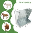 Wall Mount Hay Feeder W  Adjustable Distance Mesh Net   Large Tray For Horse
