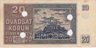 Slovakia 20 Korun 1939 Vf Specimen
