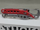 Red Leatherman Style Cs Keychain Multi-tool Scissors Tweezers Knife File