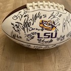 2014 Lsu Football Team Signed Nike Logo Ball   60 Total Autos  Fournette  Adams 