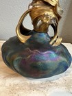 Rare Antique Art Nouveau Porcelain Vase With Gilt Bronze Figural Mounts