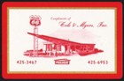 Vintage Playing Card Phillips 66 Cole And Myers Station Picture Bethany Missouri