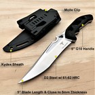 Takumitak 10  Fixed Blade Knife D2 4 82mm Blade Kydex Sheath Tactical Gear