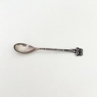 Vintage 900 Silver German Muurbloem Baby Coffee Spoon Floral Flower Handle 4 
