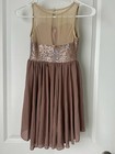 Weissman A New Day Has Come Sequined Dance Dress Size Mc Nude Illusion Mesh